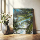 Palm Leaves Wall Art Canvas Print – Framed Tropical Vibes by MyGreatCanvas | Canvas Wall Art Prints | Photo Prints & Wall Decor