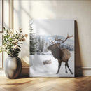 Elk Photography Wall Art Canvas Print – Framed Winter by MyGreatCanvas | Canvas Wall Art Prints | Photo Prints & Wall Decor