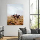 Golden Grassland Wall Art Canvas Print – Framed Western