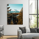 Mountain Landscape Wall Art Canvas Print – Framed Snowy