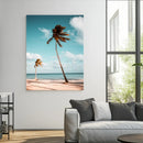 Tropical Beach Wall Art Canvas Print – Framed Coastal Palm