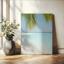 Azure Water Wall Art Canvas Print – Tranquil Island Escape
