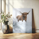 Highland Cow Wall Art Canvas Print – Framed Horned Scottish