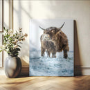 Minimalist Scottish Highland Cow Wall Art Canvas Print – by MyGreatCanvas | Canvas Wall Art Prints | Photo Prints & Wall Decor