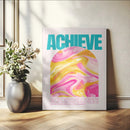 Achieve Motivational Wall Art – Colorful Abstract Swirl by MyGreatCanvas | Canvas Wall Art Prints | Photo Prints & Wall Decor