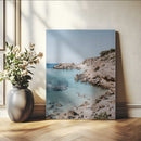 Clear Blue Water Beach Wall Art – Framed Rocky Cove Canvas by MyGreatCanvas | Canvas Wall Art Prints | Photo Prints & Wall Decor