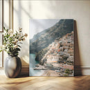 Mediterranean Coastal Cliffside Town Wall Art – Vibrant by MyGreatCanvas | Canvas Wall Art Prints | Photo Prints & Wall Decor