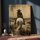 Cowgirl on Horse Wall Art Canvas Print – Western Equestrian by MyGreatCanvas | Canvas Wall Art Prints | Photo Prints & Wall Decor