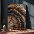 Abstract Tree Rings Wall Art Canvas Print Wood Grain Rings