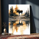 Abstract Moose Forest Wall Art Canvas Print – Wildlife by MyGreatCanvas | Canvas Wall Art Prints | Photo Prints & Wall Decor