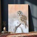 Barred Owl Wall Art Canvas Print – Soft Neutral Wildlife by MyGreatCanvas | Canvas Wall Art Prints | Photo Prints & Wall Decor