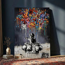 Banksy Inspired Boy Wall Art Canvas Print, Graffiti Balloon by MyGreatCanvas | Canvas Wall Art Prints | Photo Prints & Wall Decor