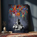 Banksy Inspired Boy Swing Wall Art Canvas Print by MyGreatCanvas | Canvas Wall Art Prints | Photo Prints & Wall Decor
