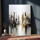 Abstract New York Wall Art Canvas Print, Gold Black Modern by MyGreatCanvas | Canvas Wall Art Prints | Photo Prints & Wall Decor