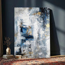 Blue Abstract Wall Art Canvas Print, Gold Black Modern by MyGreatCanvas | Canvas Wall Art Prints | Photo Prints & Wall Decor