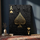 Ace of Spades Wall Art Canvas Print – Black and Gold Playing by MyGreatCanvas | Canvas Wall Art Prints | Photo Prints & Wall Decor