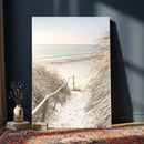 Coastal Beach Path Wall Art Canvas Print – Neutral Ocean by MyGreatCanvas | Canvas Wall Art Prints | Photo Prints & Wall Decor