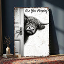 Funny Highland Cow Bathroom Wall Art Canvas Print, Are You by MyGreatCanvas | Canvas Wall Art Prints | Photo Prints & Wall Decor