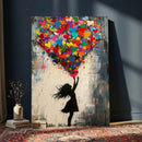 Banksy Street Art Canvas Wall Art, Girl Heart Balloons by MyGreatCanvas | Canvas Wall Art Prints | Photo Prints & Wall Decor