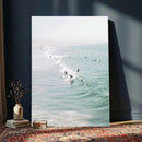 Surfers on Waves Canvas Wall Art, Aerial Ocean Photography by MyGreatCanvas | Canvas Wall Art Prints | Photo Prints & Wall Decor