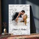 Wedding Guest Book Alternative Wall Art Canvas Print, Personalized Wedding Signature Poster, Custom Couple Photo Guestbook Canvas, Bridal Shower Reception Decor by MyGreatCanvas | Canvas Wall Art Prints | Photo Prints & Wall Decor