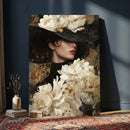 Glamour Woman Portrait Canvas Wall Art, Elegant Patel Women Portrait Print by MyGreatCanvas | Canvas Wall Art Prints | Photo Prints & Wall Decor