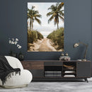 Tropical Beach Wall Art Canvas Print – Framed Coastal Palm