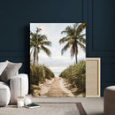 Tropical Palm Wall Art – Sandy Pathway Canvas Print, Ocean by MyGreatCanvas | Canvas Wall Art Prints | Photo Prints & Wall Decor