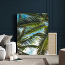 Palm Leaves Wall Art Canvas Print – Framed Tropical Vibes by MyGreatCanvas | Canvas Wall Art Prints | Photo Prints & Wall Decor