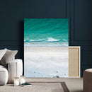 Turquoise Ocean Wall Art Canvas Print – White Sand Shore