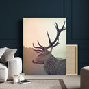 Deer Canvas Wall Art Print – Framed Woodland Animal Rustic