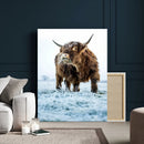 Minimalist Scottish Highland Cow Wall Art Canvas Print – by MyGreatCanvas | Canvas Wall Art Prints | Photo Prints & Wall Decor
