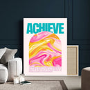 Achieve Motivational Wall Art – Colorful Abstract Swirl by MyGreatCanvas | Canvas Wall Art Prints | Photo Prints & Wall Decor
