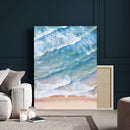 Aerial Ocean Waves Wall Art – Framed Tranquil Beach Canvas by MyGreatCanvas | Canvas Wall Art Prints | Photo Prints & Wall Decor