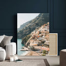 Mediterranean Coastal Cliffside Town Wall Art – Vibrant by MyGreatCanvas | Canvas Wall Art Prints | Photo Prints & Wall Decor