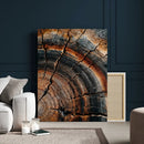 Abstract Tree Rings Wall Art Canvas Print Wood Grain Rings