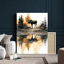 Abstract Moose Forest Wall Art Canvas Print – Wildlife by MyGreatCanvas | Canvas Wall Art Prints | Photo Prints & Wall Decor