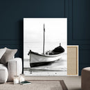 Minimal Boat Wall Art Canvas Print – Black and White Coastal by MyGreatCanvas | Canvas Wall Art Prints | Photo Prints & Wall Decor