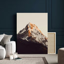 Golden Peak Mountain Wall Art Canvas Print, Minimal Alpine by MyGreatCanvas | Canvas Wall Art Prints | Photo Prints & Wall Decor