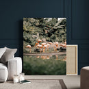 Flamingo Wall Art Canvas Print, Tropical Wildlife Scene by MyGreatCanvas | Canvas Wall Art Prints | Photo Prints & Wall Decor
