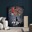 Banksy Inspired Boy Swing Wall Art Canvas Print by MyGreatCanvas | Canvas Wall Art Prints | Photo Prints & Wall Decor