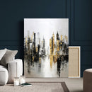 Abstract New York Wall Art Canvas Print, Gold Black Modern by MyGreatCanvas | Canvas Wall Art Prints | Photo Prints & Wall Decor