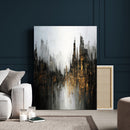 Abstract Urban Wall Art Canvas Print, Gold Black Modern by MyGreatCanvas | Canvas Wall Art Prints | Photo Prints & Wall Decor