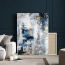 Blue Abstract Wall Art Canvas Print, Gold Black Modern by MyGreatCanvas | Canvas Wall Art Prints | Photo Prints & Wall Decor