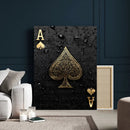 Ace of Spades Wall Art Canvas Print – Black and Gold Playing by MyGreatCanvas | Canvas Wall Art Prints | Photo Prints & Wall Decor