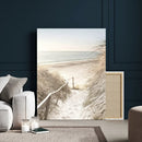 Coastal Beach Path Wall Art Canvas Print – Neutral Ocean by MyGreatCanvas | Canvas Wall Art Prints | Photo Prints & Wall Decor