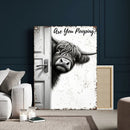 Funny Highland Cow Bathroom Wall Art Canvas Print, Are You by MyGreatCanvas | Canvas Wall Art Prints | Photo Prints & Wall Decor