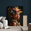 Butterfly Crown Gold Woman Portrait — Monarch Queen Canvas by MyGreatCanvas | Canvas Wall Art Prints | Photo Prints & Wall Decor