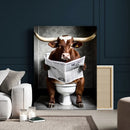 Texas Longhorn Cow Toilet Paper Canvas Wall Art, Funny by MyGreatCanvas | Canvas Wall Art Prints | Photo Prints & Wall Decor