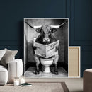 Texas Longhorn Cow Toilet Paper Canvas Wall Art, Funny by MyGreatCanvas | Canvas Wall Art Prints | Photo Prints & Wall Decor
